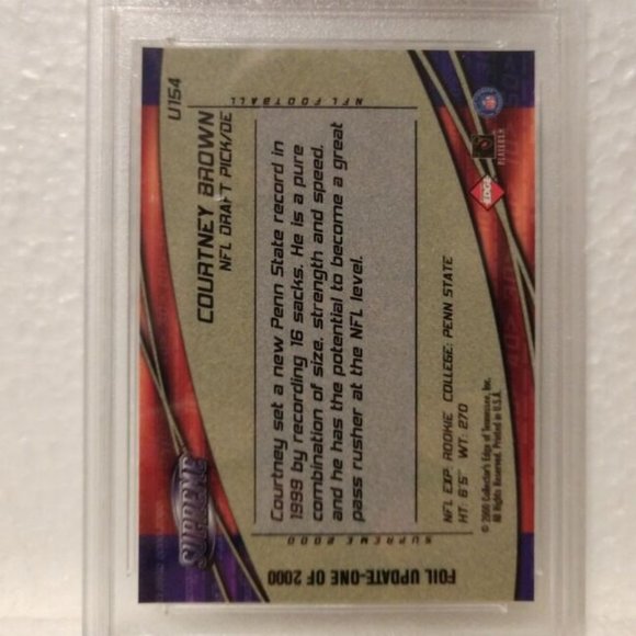 2000 Collector's Edge Supreme COURTNEY BROWN Rookie Graded NM-MT 8 #U154 - Picture 6 of 7